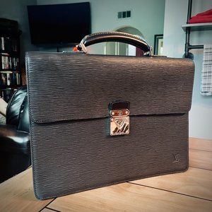 Authentic Louis Vuitton Epi Serviette Briefcase